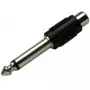 RCA-adapteri Schwaiger KHA4010 533 6,3 mm musta