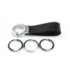 Avainrengas TROIKA KR8-02/LE musta hopea nahka 31 mm