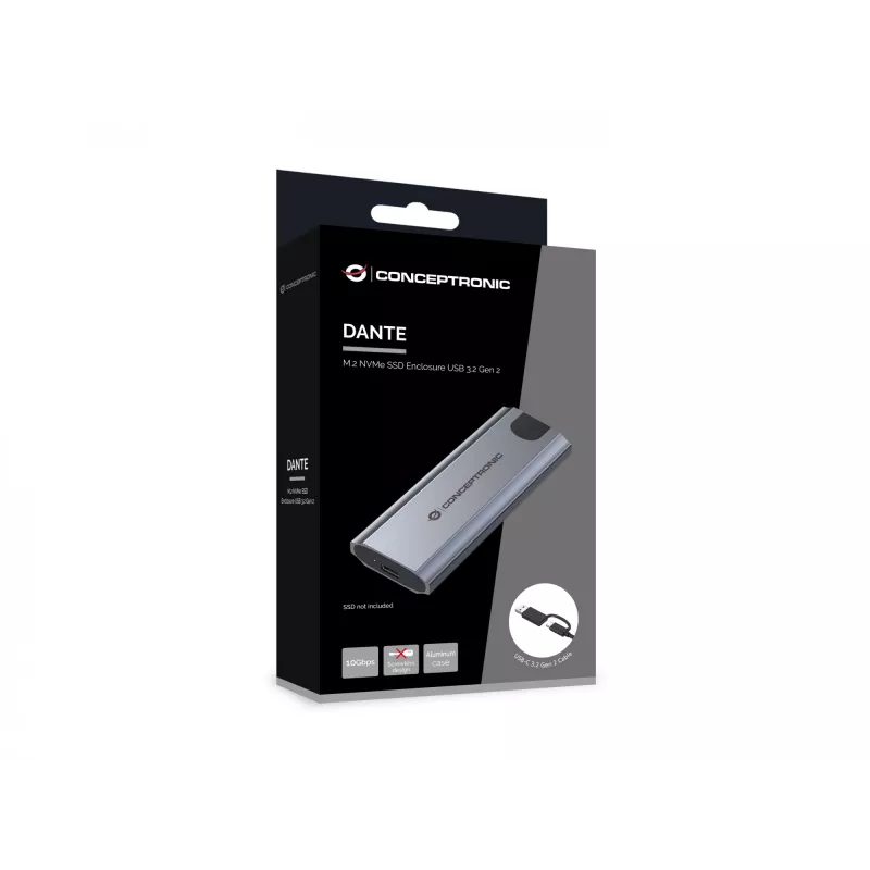 Conceptronic DANTE05G M.2 NVMe SSD-kotelo USB 3.2 Gen 2