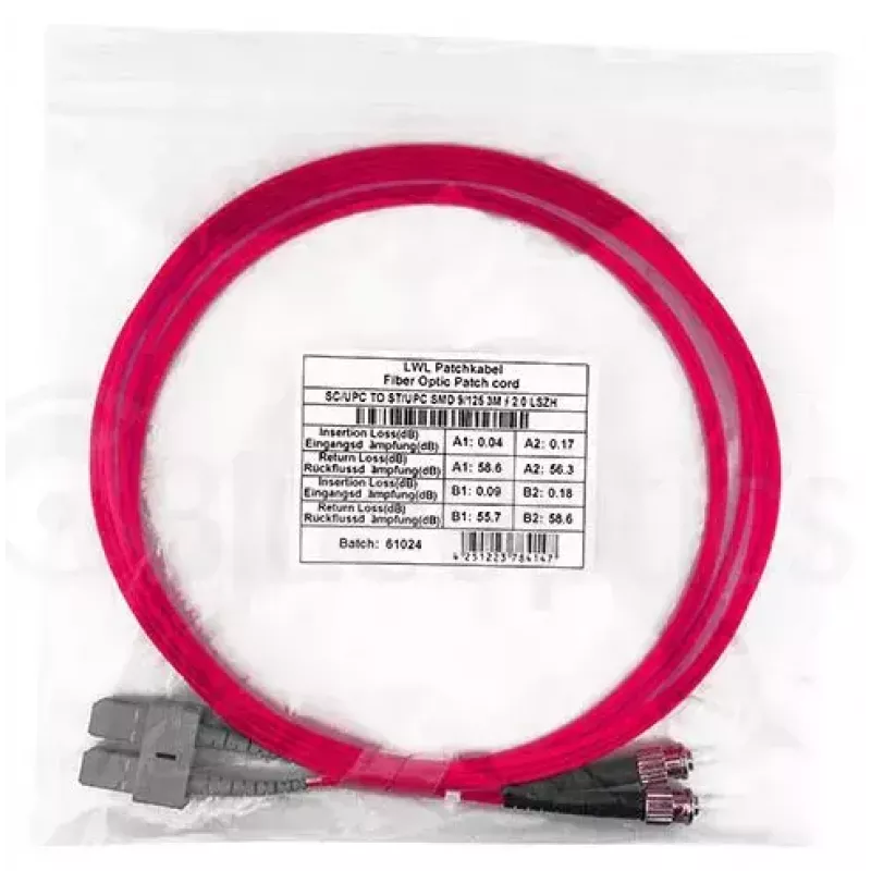 Kuitukaapeli BlueOptics SFP3233FU0.5MK SC ST OM4 0,5 m magenta