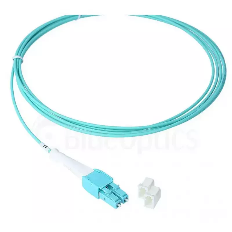 BlueOptics 797902TD120001M-BO Duplex-Uniboot-valokuitupatchkaapeli (Corning-yhteensopiva), LC-UPC/LC-UPC, multimode OM3 50/125 µm, 1 m