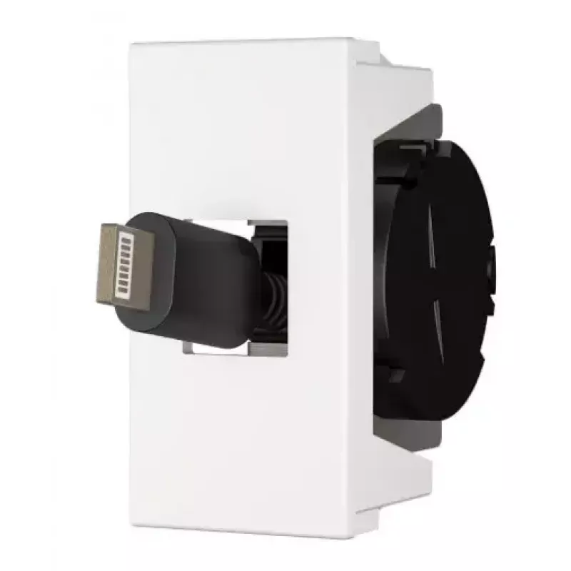 Pistorasia USB C Kindermann 7464000620 musta valkoinen