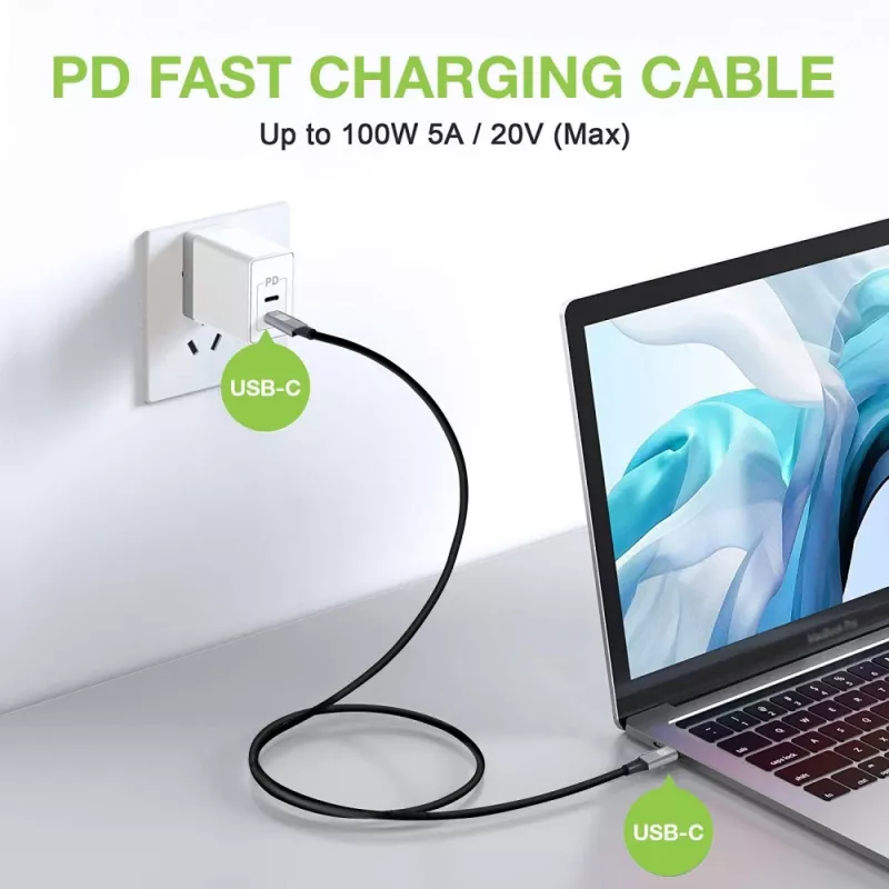 Techly ICOC-MUSB322-CM-010 USB 3.2 Gen 2 -kaapeli, USB-C uros, 1 m, musta