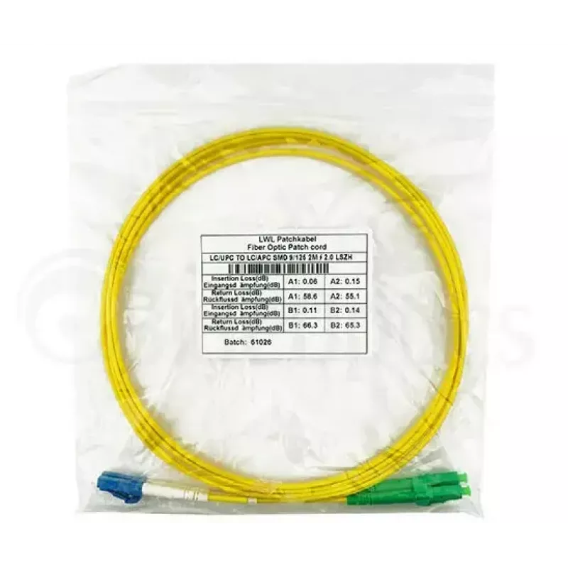 Kuituoptinen kaapeli BlueOptics SFP3131BU0.5MS LC G.657.A1 0,5 m keltainen