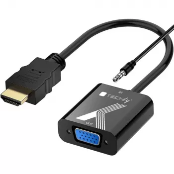 Techly kaapeliadapteri konvertteri HDMI-VGA ääniliittimellä