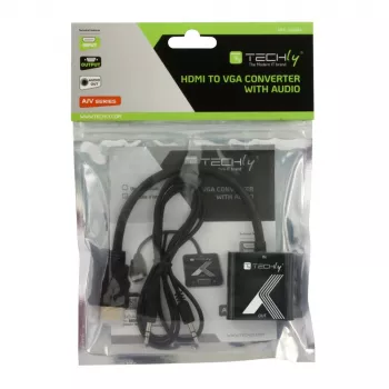 Techly kaapeliadapteri konvertteri HDMI-VGA ääniliittimellä