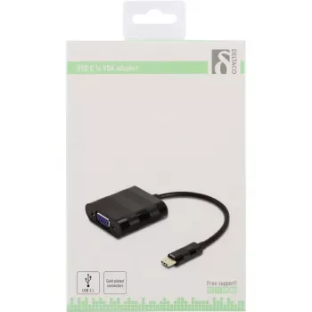 Videokaapeli-adapteri Deltaco USBC-VGA