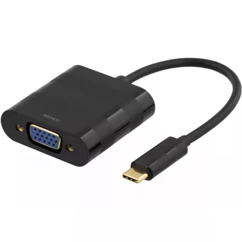 Videokaapeli-adapteri Deltaco USBC-VGA