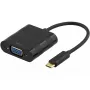 Videokaapeli-adapteri Deltaco USBC-VGA