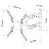 Techly 23-55 ultraohut Full Motion LCD-TV seinäteline musta” ICA-PLB 171M