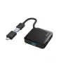Hama USB-keskitin, 4 porttia, USB 3.2 Gen 1, 5 Gbit/s, sis. USB-C-sovittimen