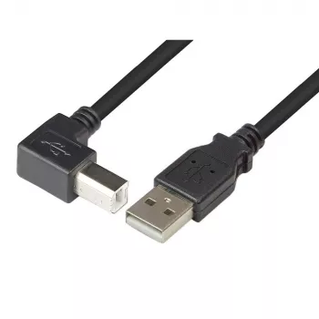 Techly USB 2.0 -kaapeli A-uros / B-uros kulma 0,5m ICOC U-AB-005-ANG