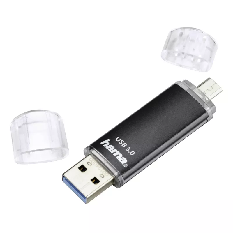 Hama Laeta Twin USB-muistitikku 256 GB USB Type-A / Micro-USB 3.2 Gen 1 (3.1 Gen 1) musta