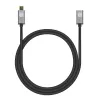 Techly USB 3.2 Gen 2 USB-C M/F -kaapeli 1 m musta, 1 m, USB-C, USB-C, USB 3.2 Gen 2 (3.1 Gen 2), 10 Gbit/s, musta, harmaa
