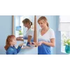 tesa minikäsiteline tesafilm 19 mm x 10 m -teipillä, sininen/punainen