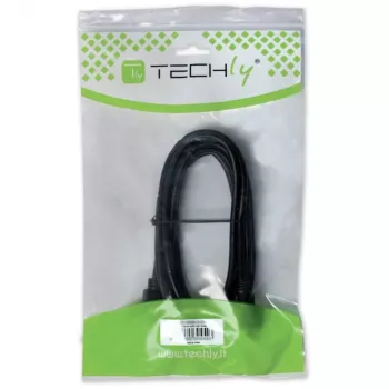 Techly USB 2.0 -kaapeli A-uros / B-uros kulmaliitin 1 m ICOC U-AB-10-ANG