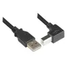Techly USB 2.0 -kaapeli A-uros / B-uros kulmaliitin 1 m ICOC U-AB-10-ANG