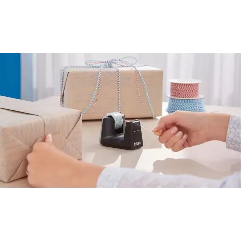 tesa Easy Cut Smart -pöytäteline, musta, muovi
