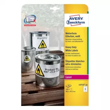 Itseliimautuvat tarrat Avery L4715-20 pyöristetty suorakaide