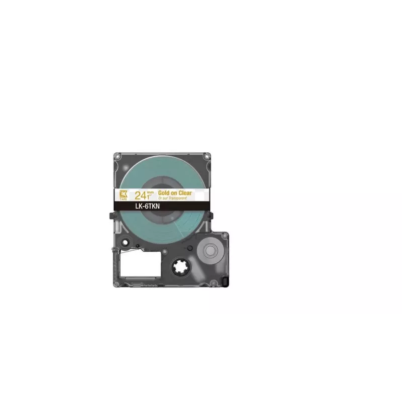 Tarrateippi Epson LK-6TKN kulta läpinäkyvä 2,4 cm termosiirto
