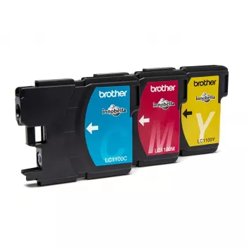 Brother LC1100RBWBP mustepatruuna 3 kpl alkuperäinen syaani, magenta, keltainen