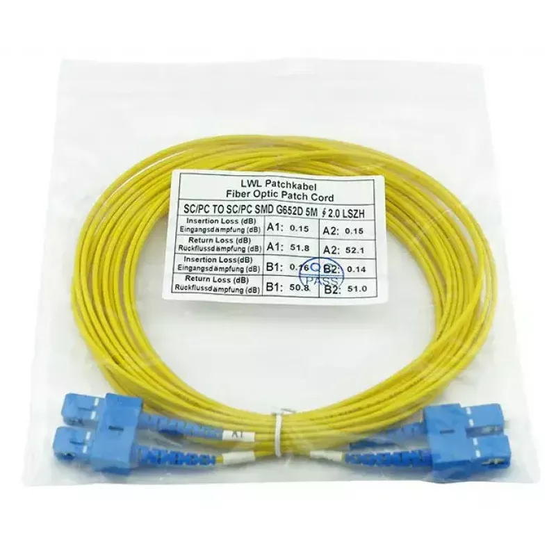 BlueOptics SFP3232BU5MK InfiniBand kuitukaapeli 5 m SC keltainen