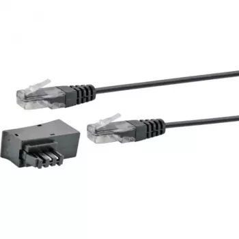 Verkkokaapeli Schwaiger TAL6731 533 RJ45 RJ45/TAE-F 3m musta