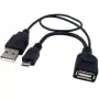 Techly USB 2.0 -kaapeli OTG A F Micro USB M USB 30cm musta ICOC MUSB-MC2