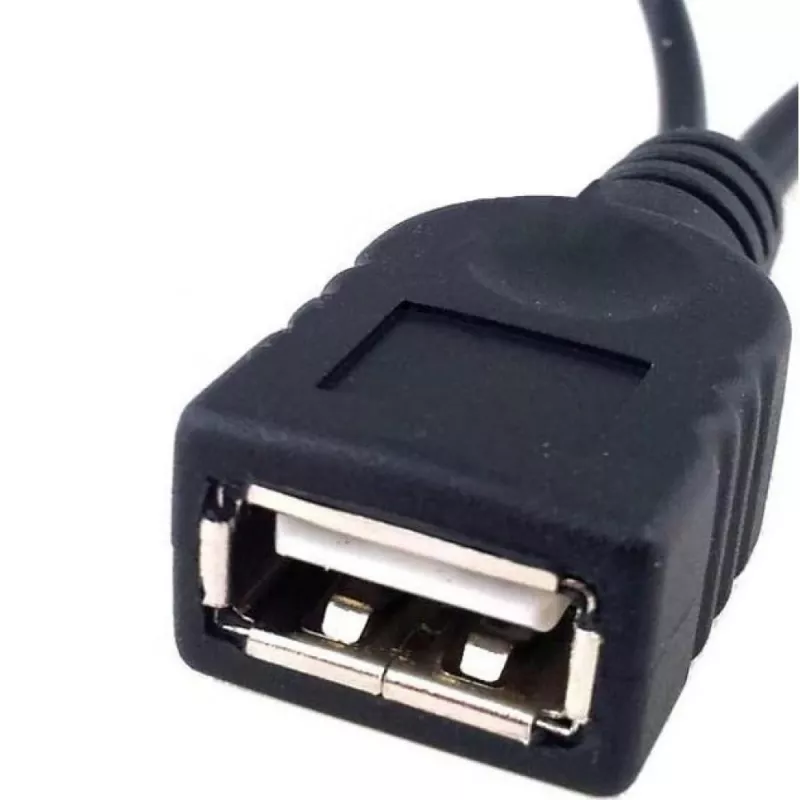 Techly USB 2.0 -kaapeli OTG A F Micro USB M USB 30cm musta ICOC MUSB-MC2