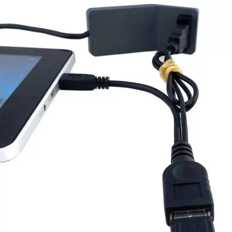 Techly USB 2.0 -kaapeli OTG A F Micro USB M USB 30cm musta ICOC MUSB-MC2