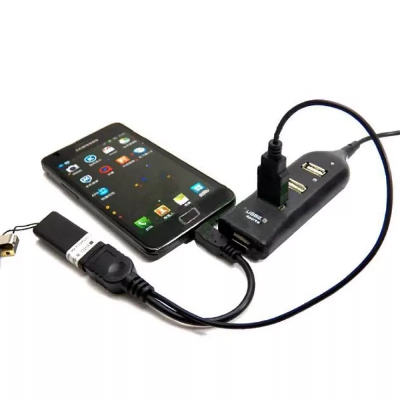 Techly USB 2.0 -kaapeli OTG A F Micro USB M USB 30cm musta ICOC MUSB-MC2