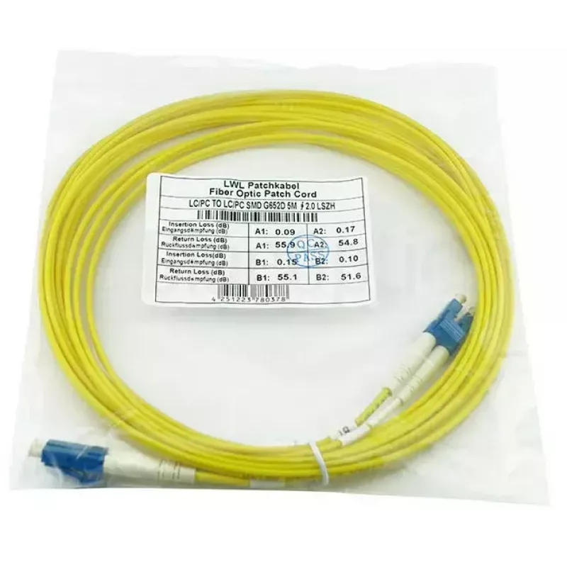 Kuituoptinen kaapeli BlueOptics SFP3131BU3MK 3 m OS2 LC–LC keltainen, 9 µm, täysduplex