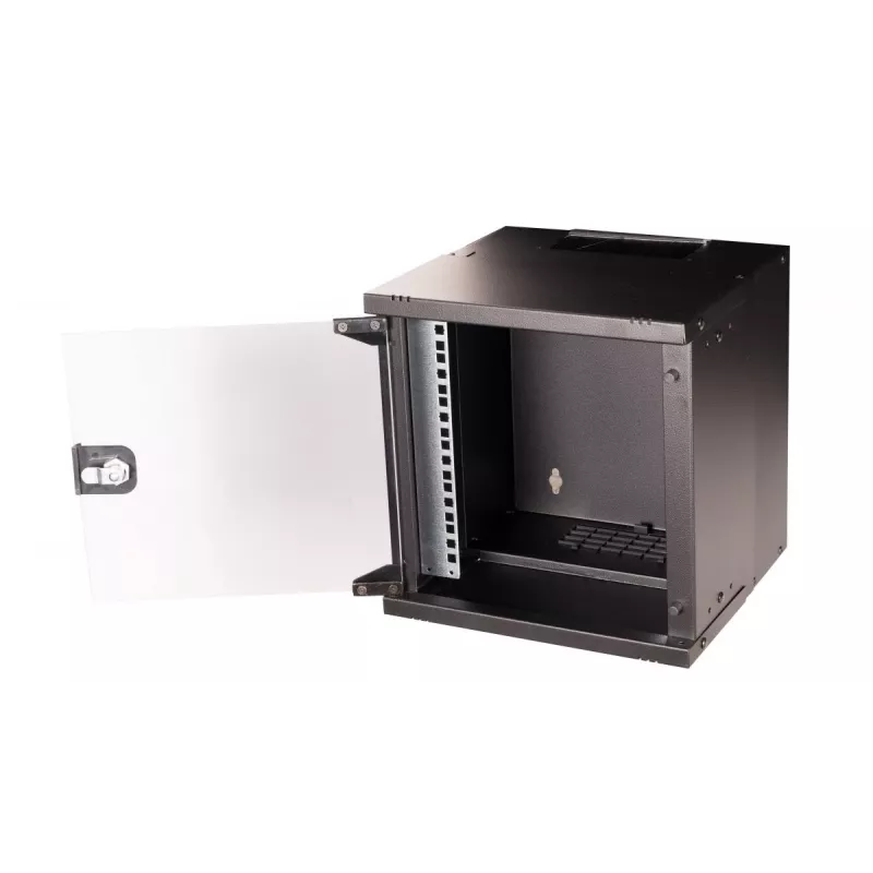 Seinäkiinnitteinen kaappi EQUIP EWM-06-3030-B 6U, 312 mm leveä, 300–330 mm syvä, musta