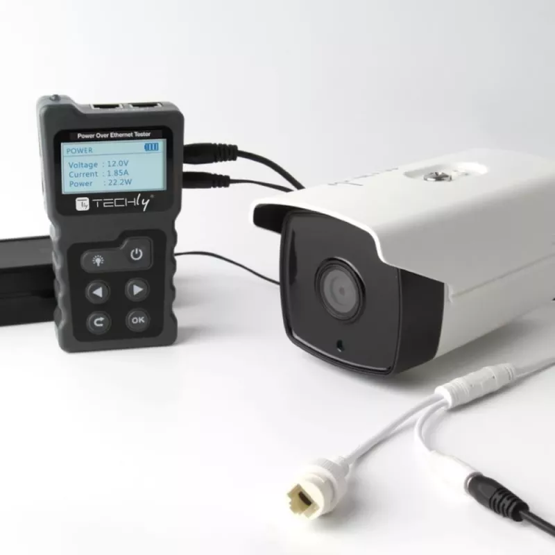 Techly I-CT PRO-POECK verkkokaapelitesteri PoE-testeri musta, harmaa