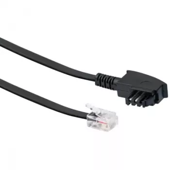 kaapeli Schwaiger 6,0 m RJ-12 - TAE-F 6 m musta