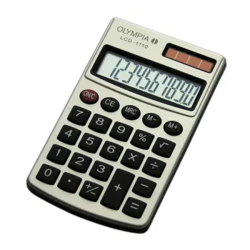 Peruslaskin Olympia LCD 1110 taskukoko hopea