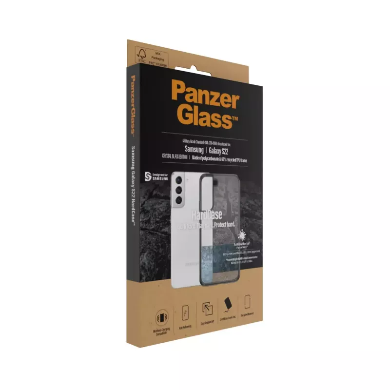HardCase-kotelo PanzerGlass Samsung Galaxy S22 läpinäkyvä