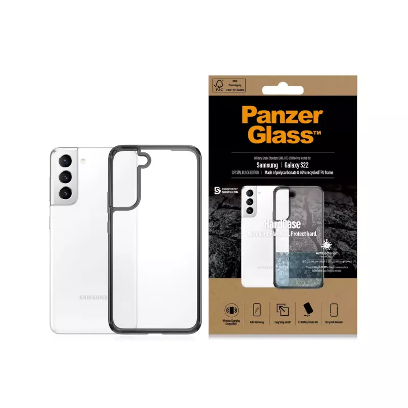 HardCase-kotelo PanzerGlass Samsung Galaxy S22 läpinäkyvä