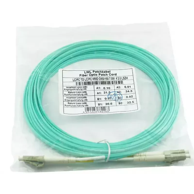 Kuitukaapeli BlueOptics SRCABLE7M-BO 7,5 m LC beige OM3