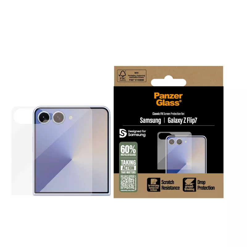 PanzerGlass ® näytönsuoja Samsung Galaxy Z Flip7 | Classic Fit
