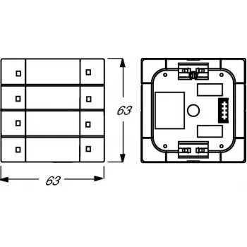 Busch-Jaeger 6127/01-84 KNX-painikeanturi, 4-osainen, studionvalkoinen