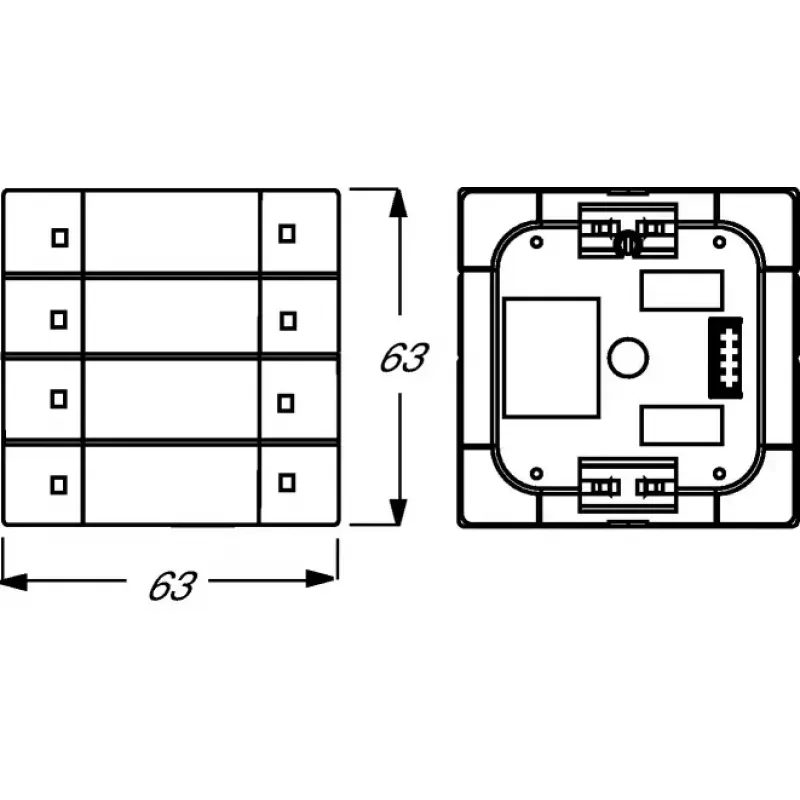Busch-Jaeger 6127/01-84 KNX-painikeanturi, 4-osainen, studionvalkoinen