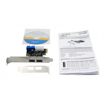 EXSYS EX-11049 sisäinen USB 3.2 Gen 1 PCIe-sovitin musta hopea
