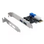 EXSYS EX-11049 sisäinen USB 3.2 Gen 1 PCIe-sovitin musta hopea
