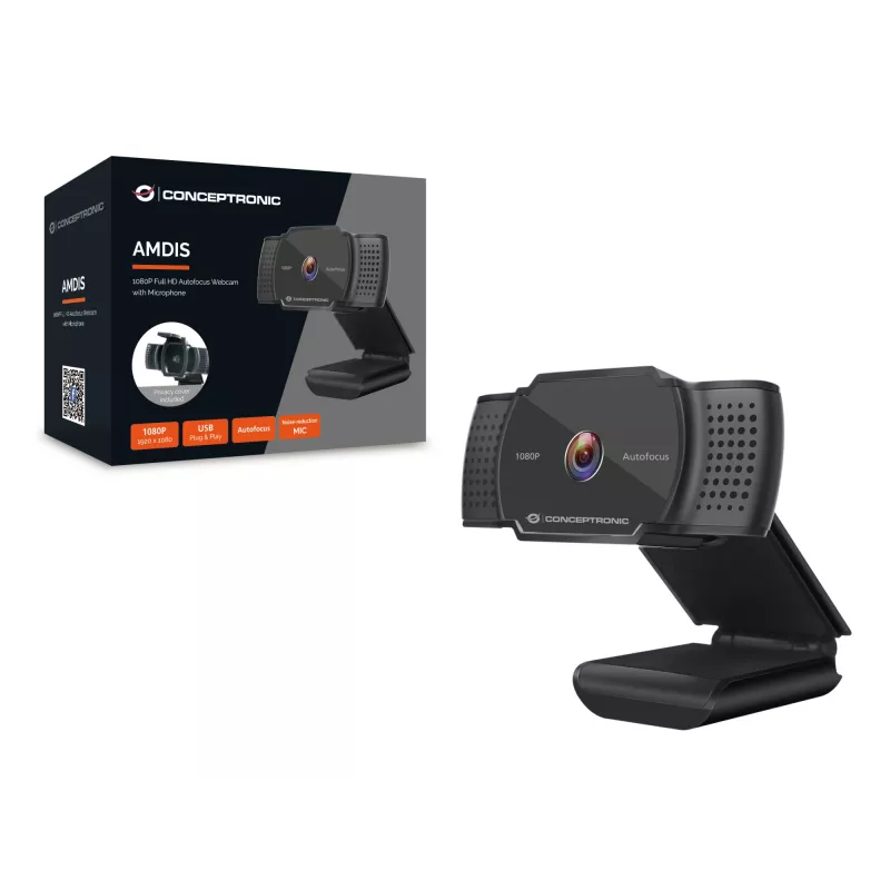 Conceptronic AMDIS06B verkkokamera 1920 x 1080 pikseliä USB 2.0 musta