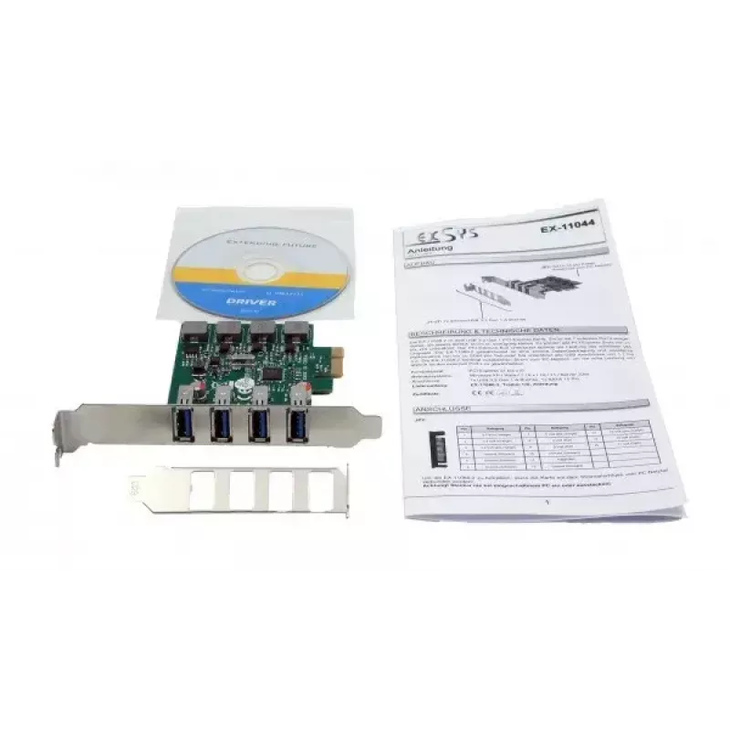 Sisäinen USB 3.2 Gen 1 -sovitin EXSYS EX-11044 PCIe VIA VL805