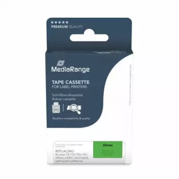 Druckerband MediaRange MRBTZ751 musta 2,4 cm 8 m