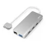 Hama 00200133 kannettavan telakka/porttireplikaattori USB 3.2 Gen 1 (3.1 Gen 1) Type-C hopea, valkoinen