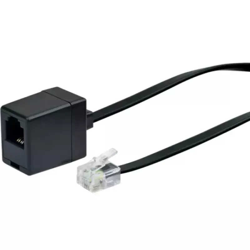Verkkokaapeli Schwaiger 10m RJ-11 - RJ-11 musta