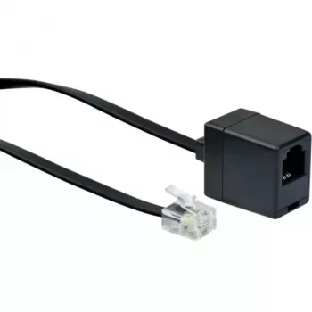 Verkkokaapeli Schwaiger 10m RJ-11 - RJ-11 musta